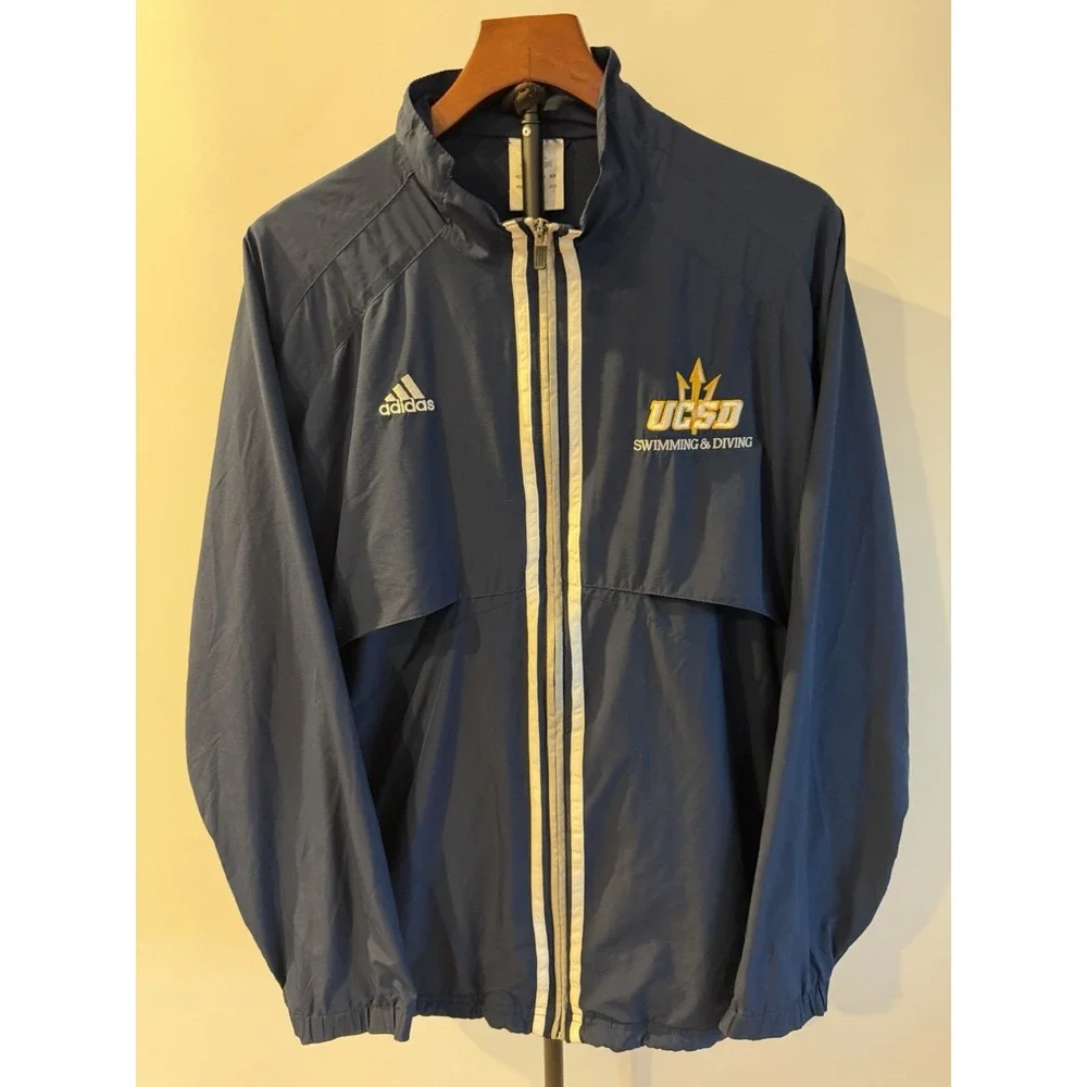 UC San Diego Women's Swimming Vintage Adidas Jacket Windbreaker Mesh Large